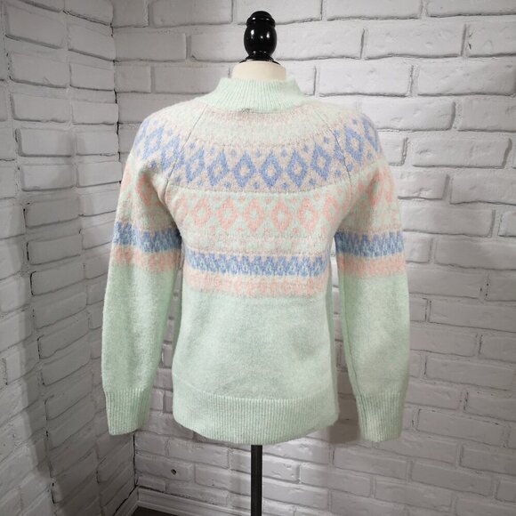 Ricki's Ladies Size Medium Mock Neck Fair Isle Straight Fit Sweater - Picture 2 of 9